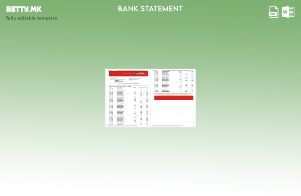 Модерен стил на Индија Котак Махиндра за изводи од банкарска сметка шаблон за ст